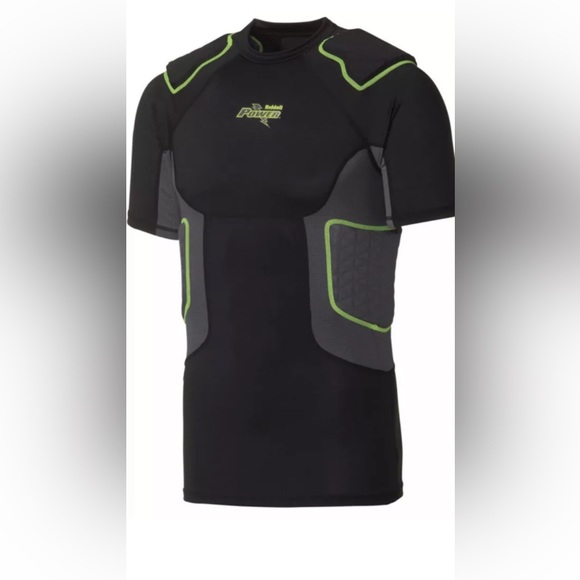 Riddell Men's Power Volt 5-Pad  Football Protection Shirt Size XL Black & Gray - Picture 3 of 6